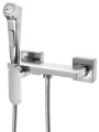 Aqualine Nástěnná bidetová baterie se Stop sprškou a poličkou, chrom (TJ042)