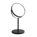 Gedy ANNA kosmetické zrcátko na postavení, Ø 163mm, oboustranné, černá mat (211214)