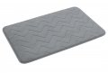 Sapho MOUSSE koupelnová předložka, 50x80cm, 100% polyester, protiskluz, šedá (96MS508008)