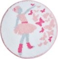 GRUND BALLERINA růžová ø 100 cm, Koupelnová předložka