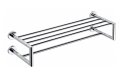 Sapho X-ROUND polička na ručníky dvojitá s hrazdou 600x160x225mm, chrom (XR416)