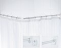 Ridder 59001 Tyč pro sprchový závěs, rohová - bílá 80 × 80 cm