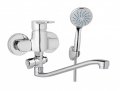 JB Sanitary M10 32 21 Vanová nástěnná baterie, bytové jádro s otočným přepínačem, ramínko S 250 mm